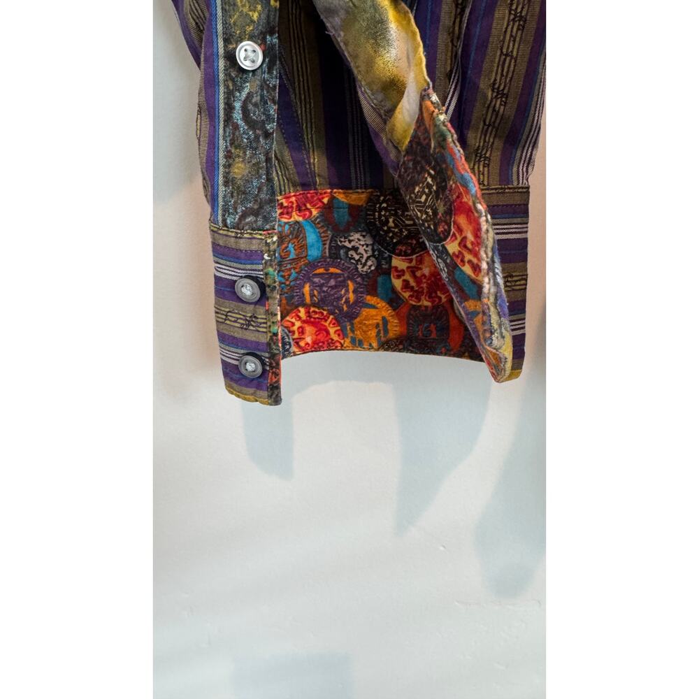 Robert Graham Colorful Stripe Button-Up Shirt Siz… - image 5
